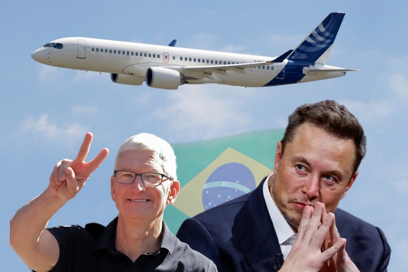 iAyudaApple's tweet photo. "Espero que disfrutes en un avión comercial": Elon Musk no puede eludir el bloqueo de X en Brasil y contraataca desafiando al presidente. Ya sabemos cómo acabó con Tim Cook https://t.co/IlSds9ke24 https://t.co/VY51QGWJkO