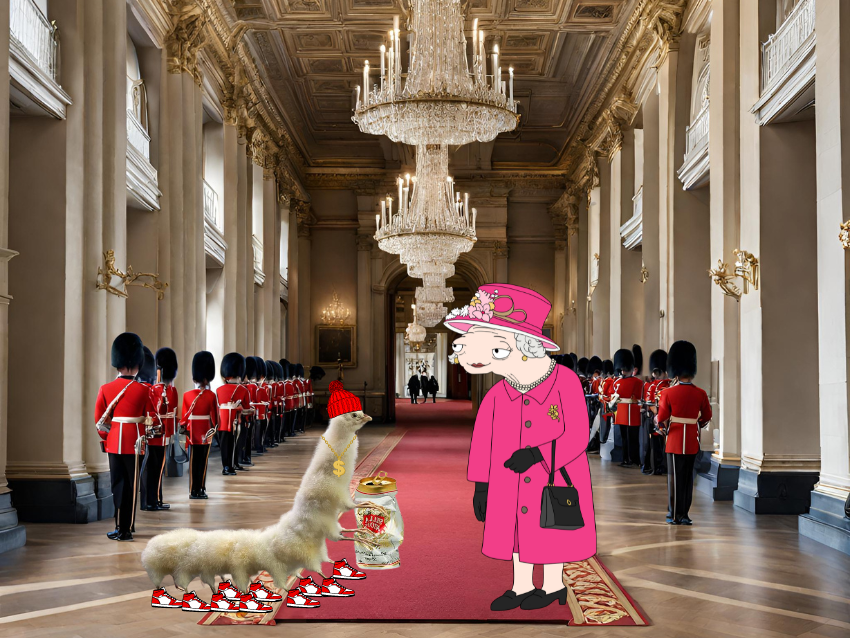 Word has reached me of a rather tipsy chicken causing waves at the Solana tranches! One formally invites you for tea at Tokenham Palace - though I suggest a strong cup to sober up those legs of yours! 🐔☕👑 <a href="/DCCsol/">Drunk Chicken Centipede</a>

#Queen #DCC