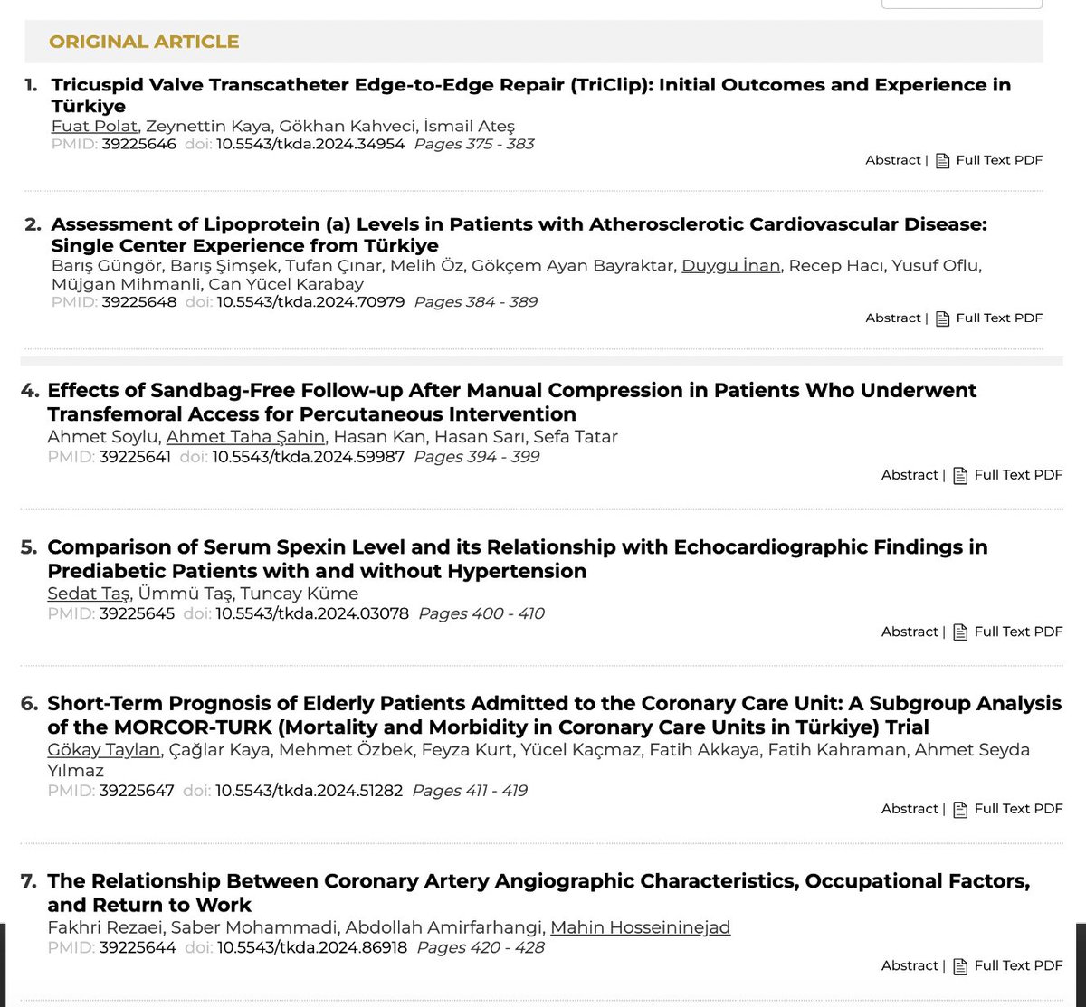 Dr Meral Kayikcioglu (@meralkayikcoglu) on Twitter photo New insights from the September 2024 issue of Archives of Turkish Society of Cardiology! archivestsc.com
<a href="/TKDsosyal/">Turkish Society of Cardiology</a> <a href="/TKDResmi/">Türk Kardiyoloji Derneği</a>
ORIGINAL ARTICLES
- Tricuspid Valve Transcatheter Edge-to-Edge Repair (TriClip): Initial Outcomes and Experience in Türkiye
Fuat Polat, et al. New insights from the September 2024 issue of Archives of Turkish Society of Cardiology! archivestsc.com
<a href="/TKDsosyal/">Turkish Society of Cardiology</a> <a href="/TKDResmi/">Türk Kardiyoloji Derneği</a>
ORIGINAL ARTICLES
- Tricuspid Valve Transcatheter Edge-to-Edge Repair (TriClip): Initial Outcomes and Experience in Türkiye
Fuat Polat, et al.