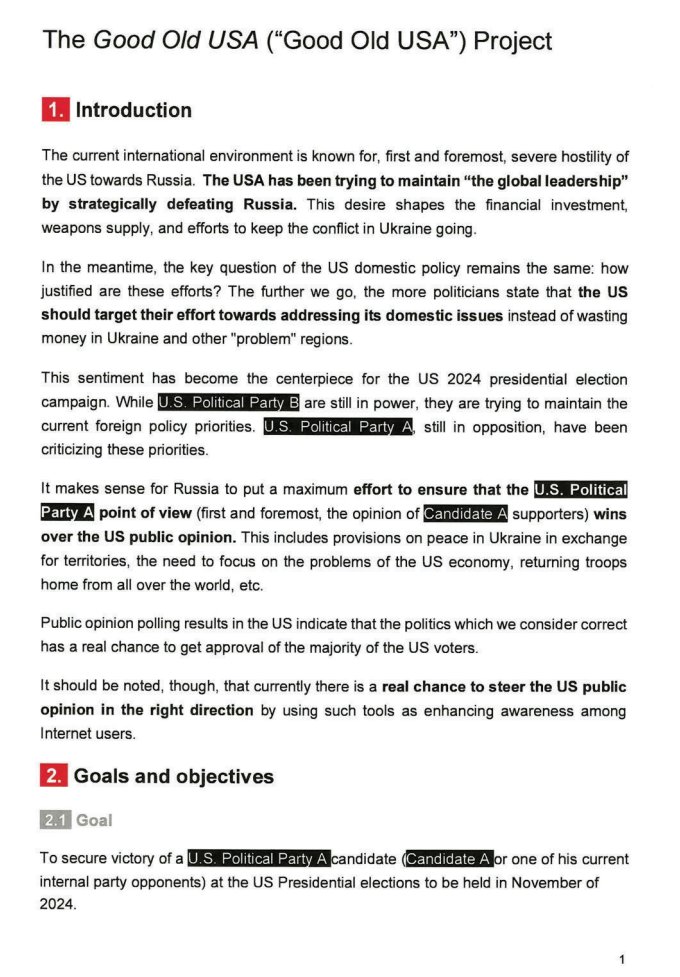 ProjectLiberal's tweet image. If anyone wants to know what the Russians actually want, the good news is that they spelled it out in black and white: 

They want Republicans to win.