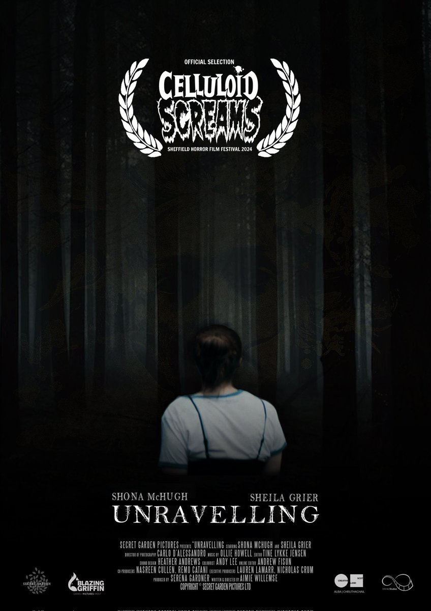 🌑The cat 🐈 has finally run screaming from the bag and we can reveal that Unravelling will be screening at this year's Celluloid Screams!! 🙌🎉!! 

We are huge fans of this fest so pls join us! Tickets on sale Saturday! 🌑 

#Horror #ShortFilm #CreativeScotland #Sheffield