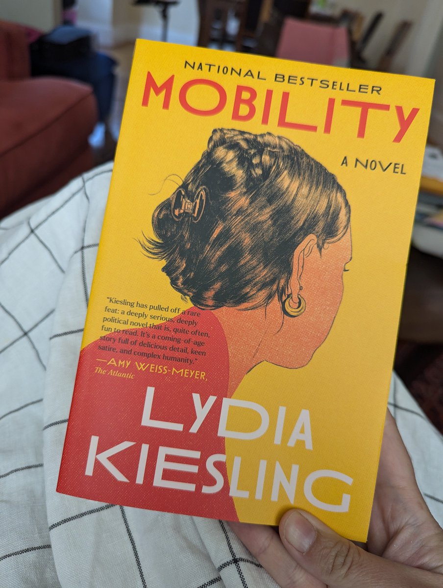 Lydia Kiesling (@lydiakiesling) on Twitter photo My ceremonial paperback preorder of Mobility came early. Can't overstate the tactile satisfaction of a chunky paperback (with a beautiful cover by <a href="/nicole_rifkin/">Nicole Rifkin🫠</a>) My ceremonial paperback preorder of Mobility came early. Can't overstate the tactile satisfaction of a chunky paperback (with a beautiful cover by <a href="/nicole_rifkin/">Nicole Rifkin🫠</a>)