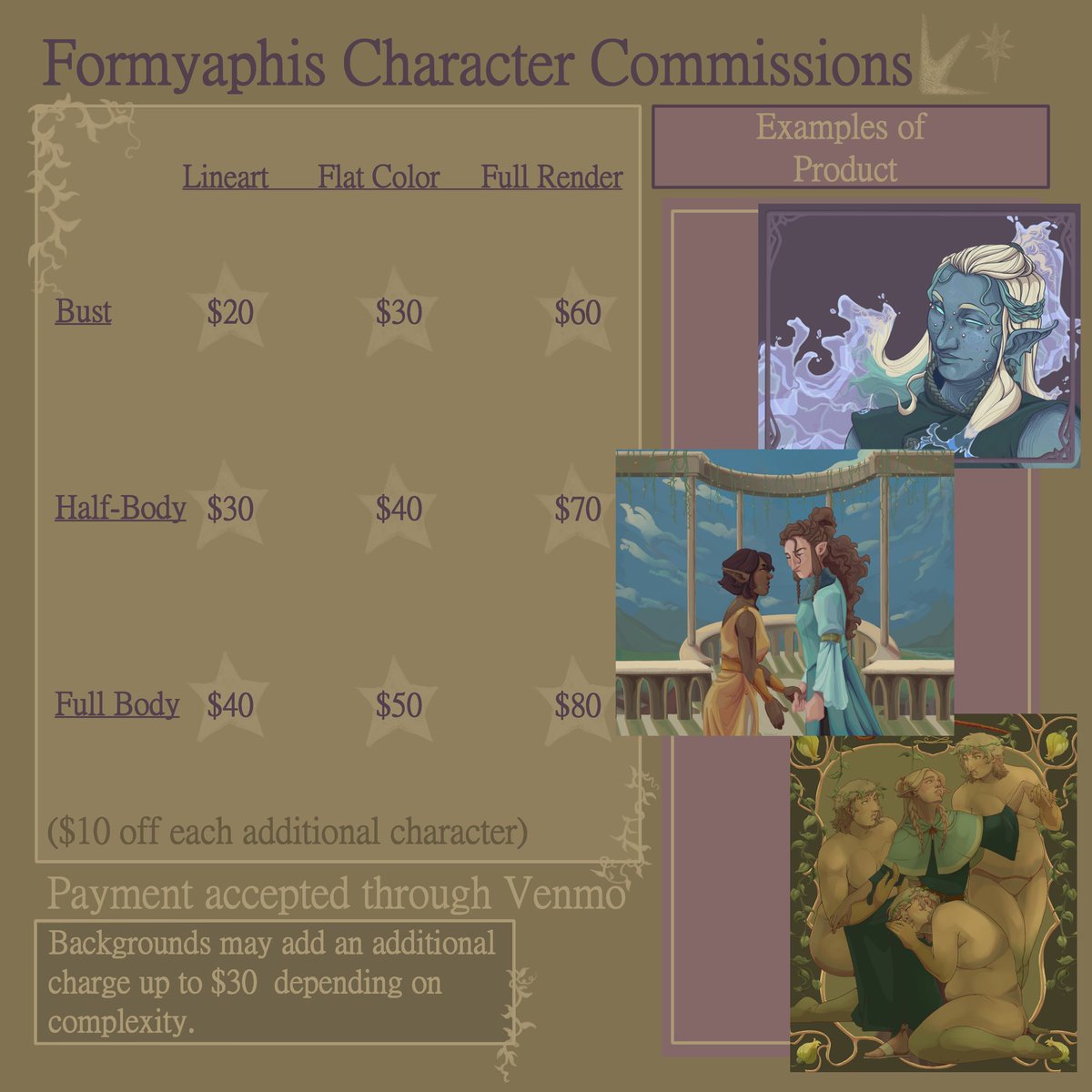 formyaphis's tweet photo. COMMISSIONS OPEN! (4/5 SLOTS AVAILABLE)

do u have cool ocs? do u want to help pay my bills and get super cool art of them in return?

i’ll draw your ocs, self inserts, dnd characters, ships etc!!!

any help is appreciated! https://t.co/5TbfWSwHPT