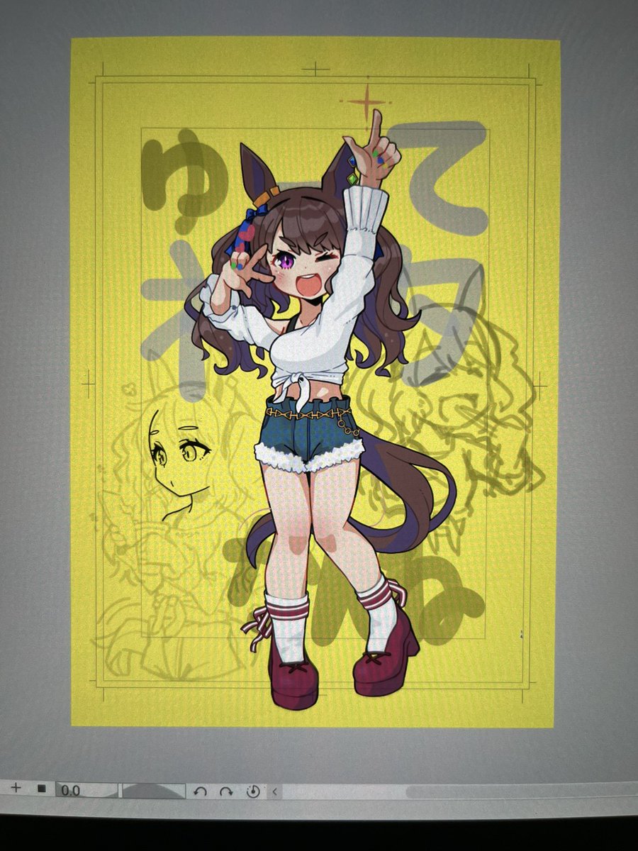 トーセンジョーダン 「脚が良く描けたwip」|あやめ なこのイラスト