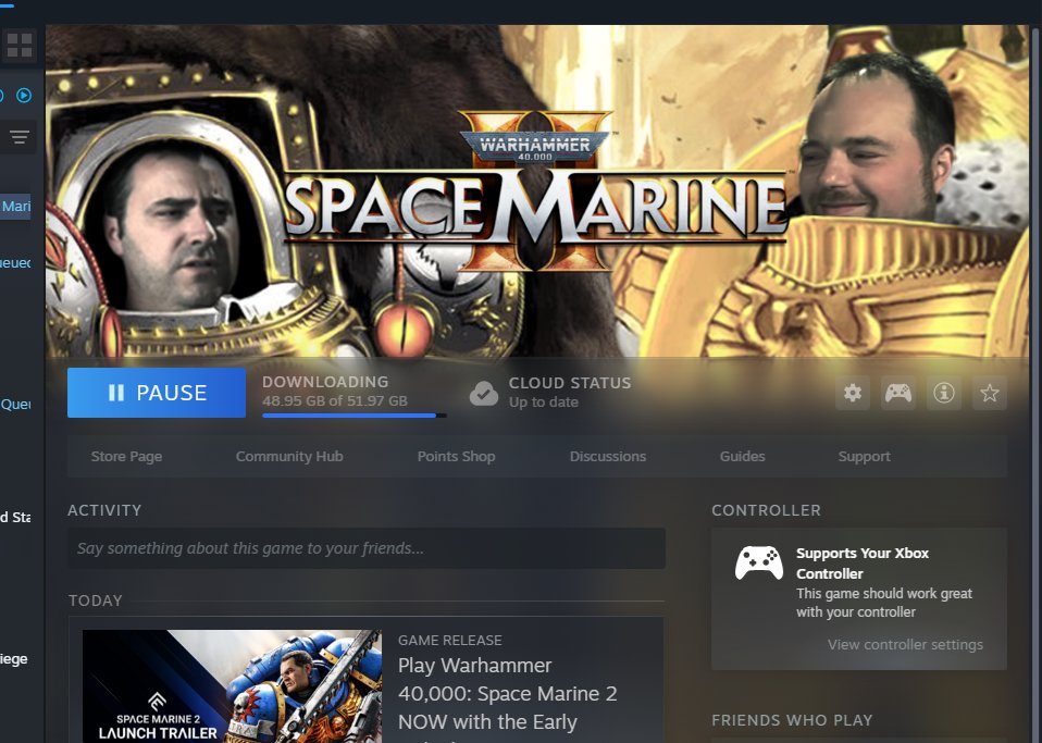 KinoFabino's tweet image. Space Marine wait is finally over, the Emperor calls