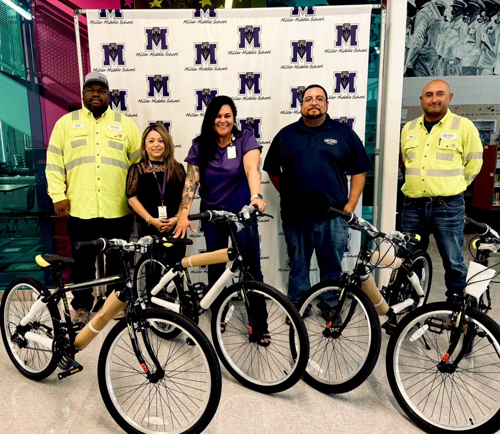 Jessica Berry (@jessberry1234) on Twitter photo On a day that <a href="/MillerSMCISD/">Doris Miller Middle School</a> hit 97% attendance, Mr. Lozano at Ash Grove donated these radical bikes as a perfect attendance incentive! Shout out to <a href="/Moreno23Mc/">Michelle Moreno</a> for making attendance a priority & <a href="/DianaRomer17404/">Diana Romero</a> for building community partnerships for our kids!💜 <a href="/SanMarcosCISD/">San Marcos CISD</a> On a day that <a href="/MillerSMCISD/">Doris Miller Middle School</a> hit 97% attendance, Mr. Lozano at Ash Grove donated these radical bikes as a perfect attendance incentive! Shout out to <a href="/Moreno23Mc/">Michelle Moreno</a> for making attendance a priority & <a href="/DianaRomer17404/">Diana Romero</a> for building community partnerships for our kids!💜 <a href="/SanMarcosCISD/">San Marcos CISD</a>