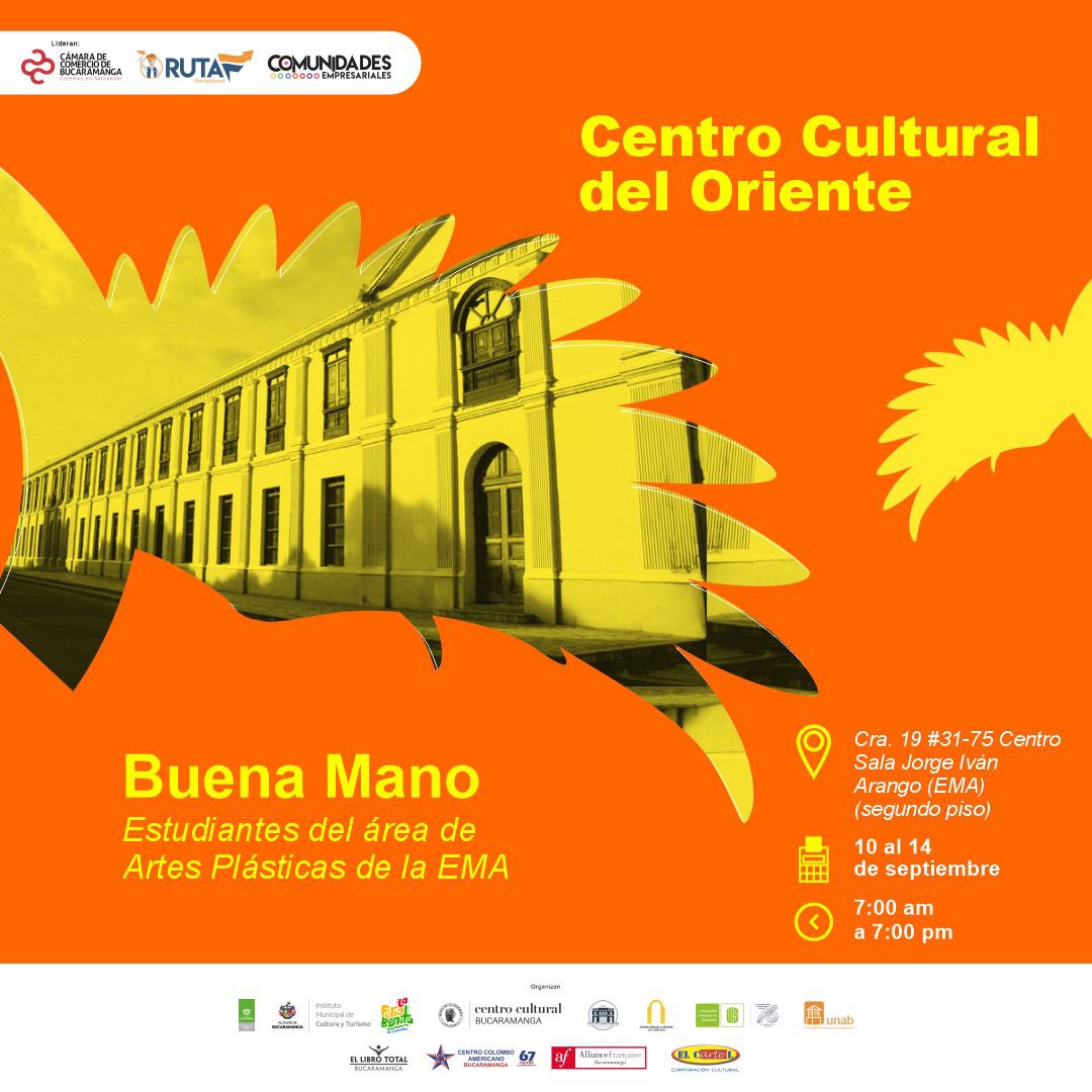El Centro Cultural del Oriente abre sus puertas para la exposición Buena Mano, una muestra del talento emergente de los estudiantes del área de Artes Plásticas de la EMA. 🎨✨#SalasAbiertas2024 #Visitarte2024 #FeriaBonitaDeColombia