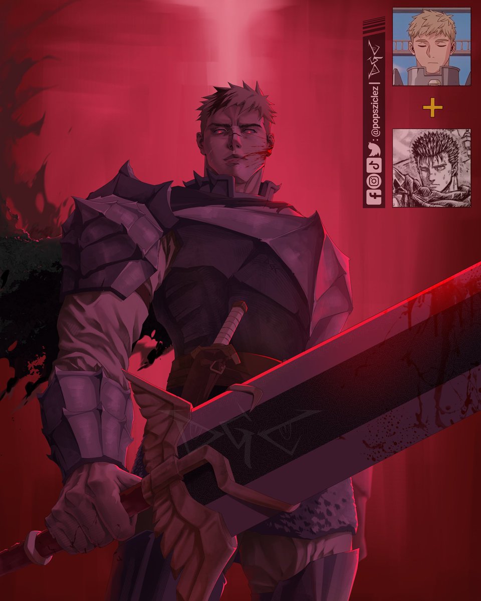 Guts x Laios #dungeonmeshi #berserk #anime #art