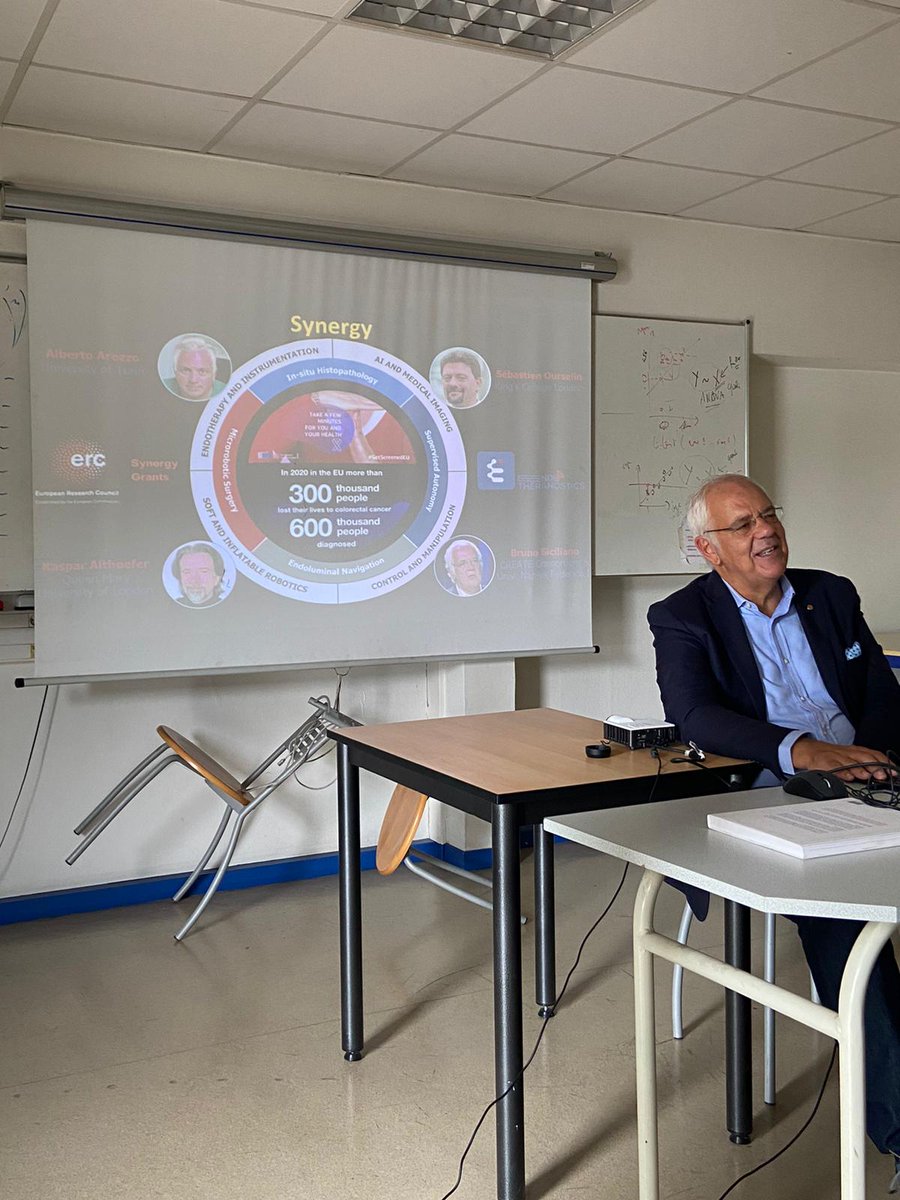 brunosiciliano7's tweet photo. Visita molto interessante presso @TIMC_Lab @UGrenobleAlpes con Jocelyne Troccaz @TahaChikhaoui & Tarek Alsaka 😊
Ho presentato la tecnica rivoluzionaria della colonscopia robotizzata del progetto #EndoTheranostics Synergy Grant finanziato da @ERC_Research 🤖🐛💊
#keepthegradient https://t.co/eJd7xeOh4A