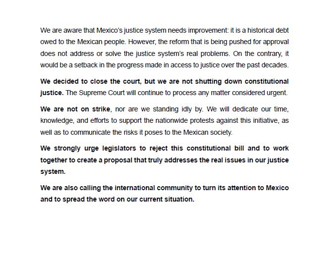 🛑 To the international community

#ReformaSíNoAsí #JusticiaenRiesgo