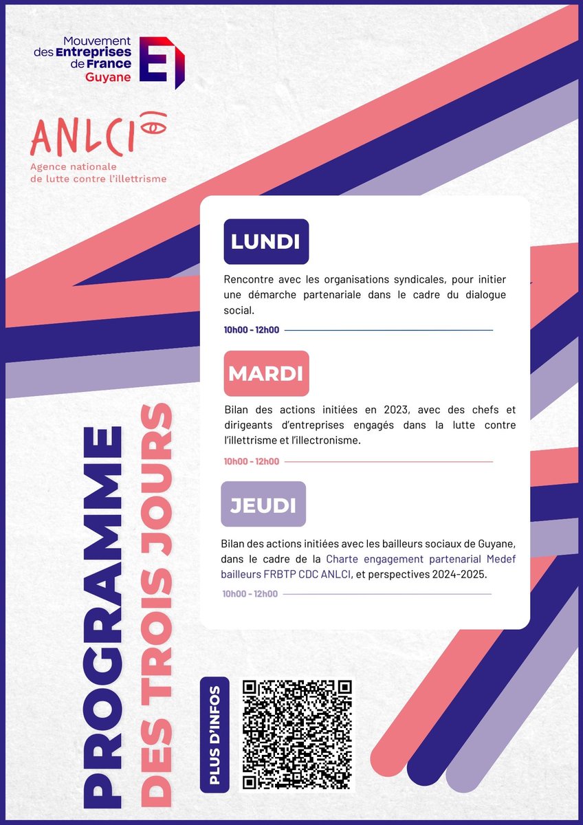 [Invitation📌 - Ateliers thématiques des JNAI 2024]

Lieu 📍: 2 rue de l’Astrolabe, 97300 Cayenne - au siège du MEDEF Guyane 

#ANLCI #JNAI #MEDEFGUYANE #guyane
