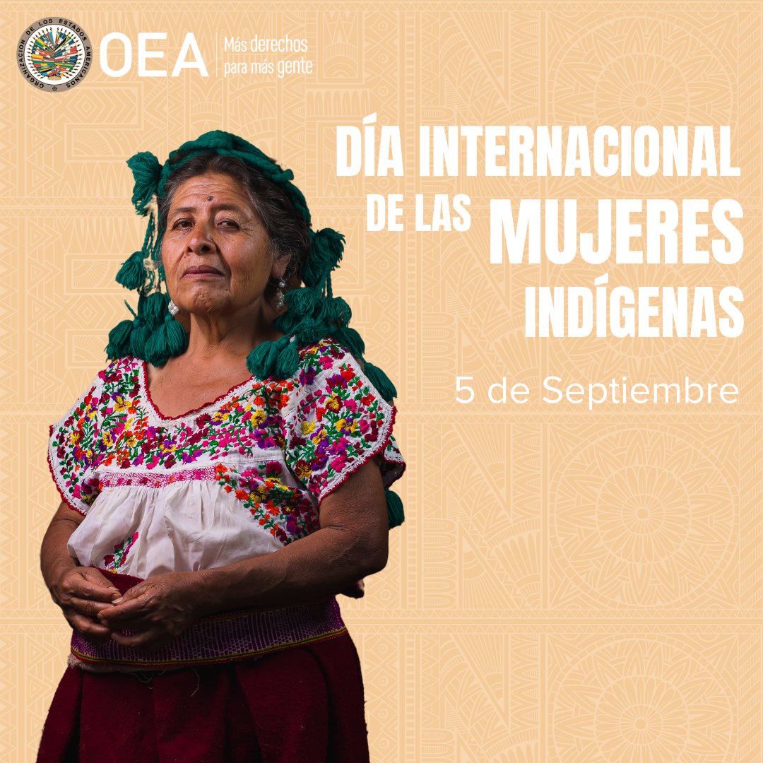 En el día Internacional de la Mujer Indígena, honramos su liderazgo en la defensa de los #derechos de los pueblos indígenas y reafirmamos ntro. compromiso con la implementación de la Declaración Americana de los Derechos de los Pueblos Indígenas #DADIN que reconoce sus derechos.