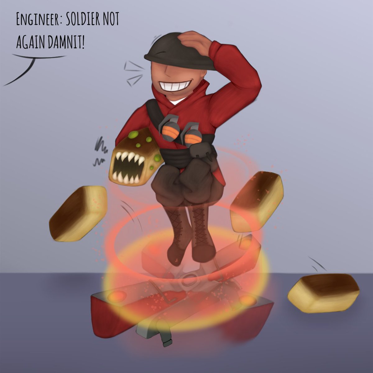 SimiaJefferson's tweet photo. He did it again!
#TF2 #tf2soldier #tf2bread https://t.co/iDEIwMPo3p