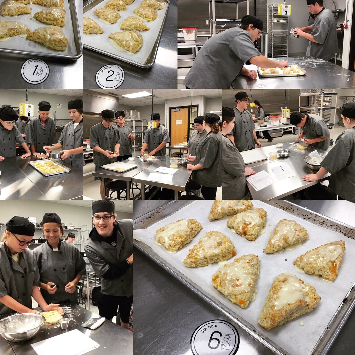 jagculinary's tweet image. We had some beautiful scones in Baking and Pastry today! #biscuitmethod #quickbreads #scones