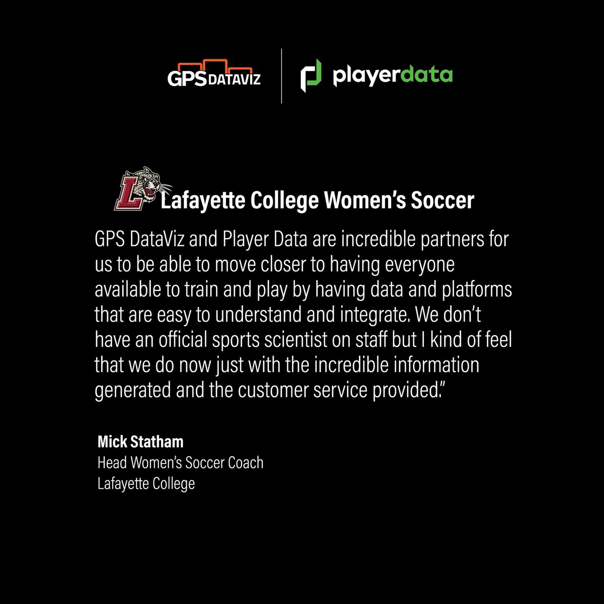 WhistlePerform's tweet photo. We are thrilled to announce our newest partnership, GPS DataViz & @PlayerData. Stronger together. #empoweryourdata #playerdatacommunity https://t.co/RqlOLkNy3F