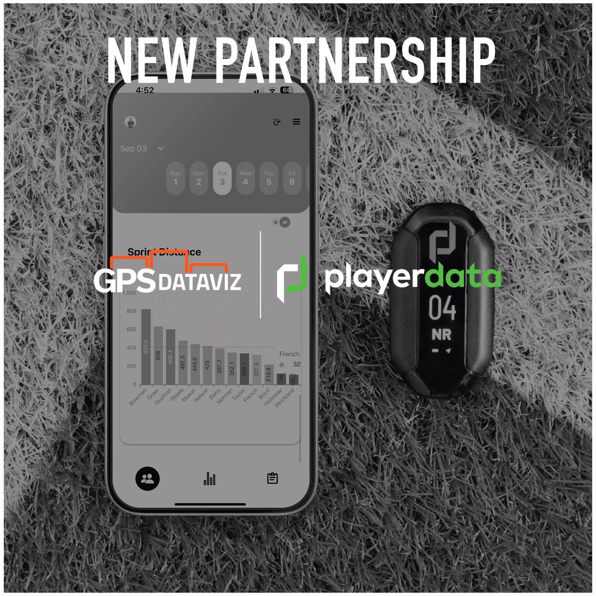 WhistlePerform's tweet photo. We are thrilled to announce our newest partnership, GPS DataViz & @PlayerData. Stronger together. #empoweryourdata #playerdatacommunity https://t.co/RqlOLkNy3F