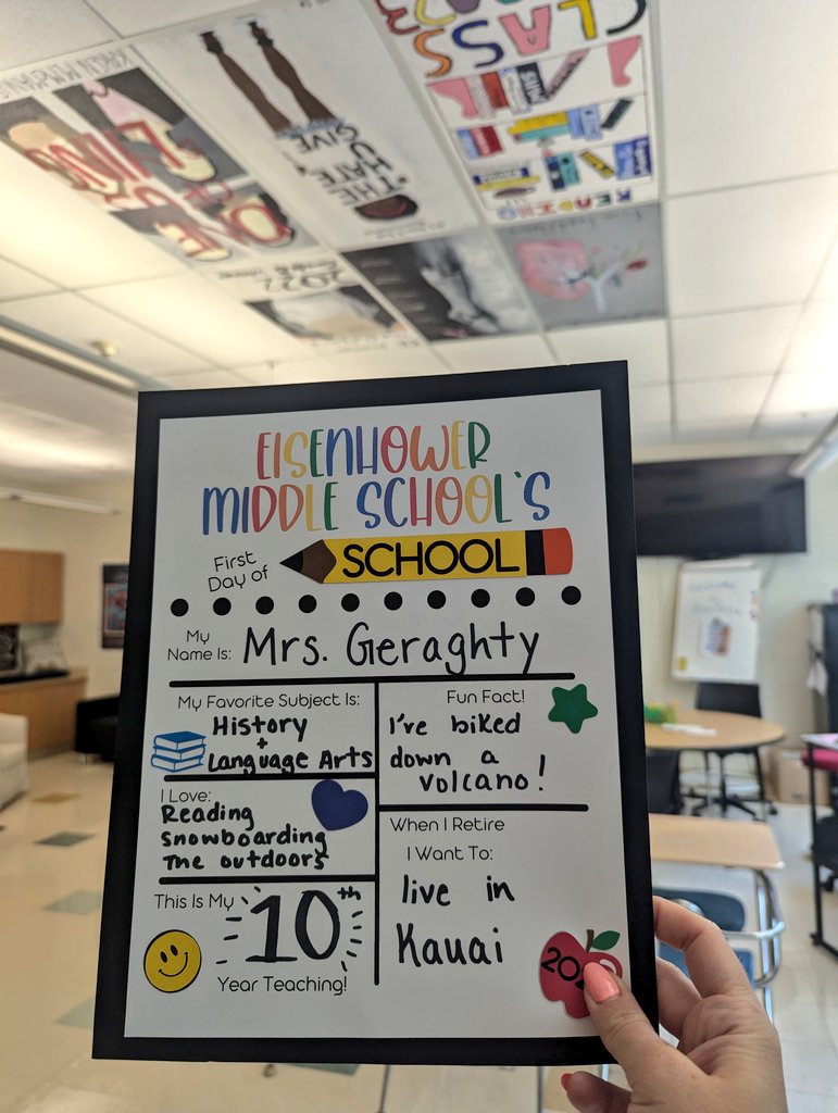 Megan Geraghty (@mrs_geraghty8) on Twitter photo So much fun welcoming back the Readers! Thanks <a href="/WPSEisenhower/">Eisenhower Middle School</a> PTO for making my first day picture extra special to celebrate 10 years in teaching! So much fun welcoming back the Readers! Thanks <a href="/WPSEisenhower/">Eisenhower Middle School</a> PTO for making my first day picture extra special to celebrate 10 years in teaching!