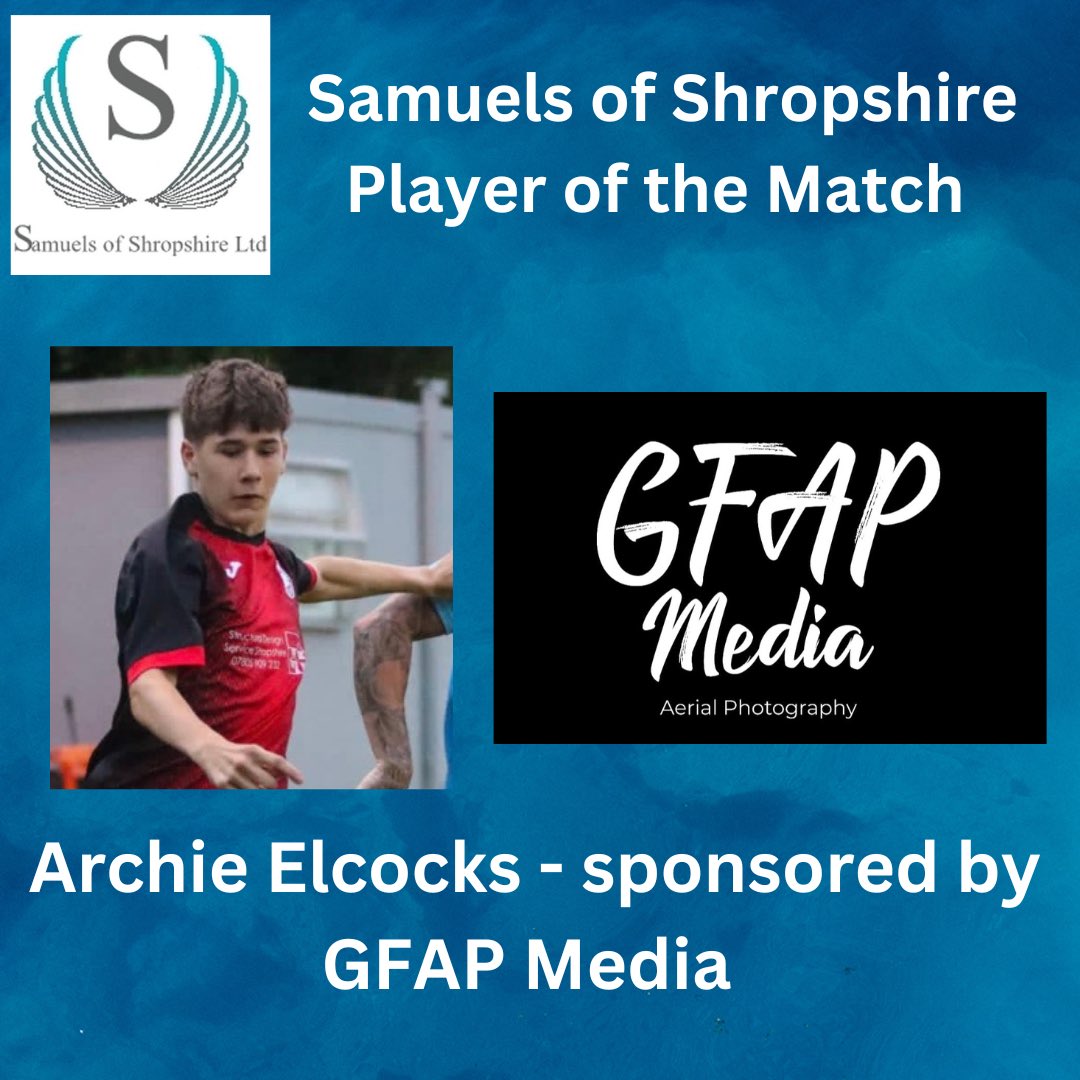NewportTownFC23's tweet photo. Saturdays Samuels of Shropshire player of the match went to Archie Elcocks. Archie had a good game in the middle of the park and continues to impress each week. Well done Archie 👏🐟💙 #UpTheTown #threefishes https://t.co/7PN0ZBIJnp