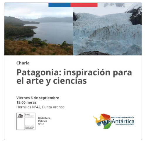 Te invitamos a la Charla que realizará la Postdoc Carla Henríquez,  vamos a conocer elementos geográficos de Patagonia, contextualizando los paisajes actuales con la historia glacial del lugar. Biblioteca Pública N°47. Hornillas #42, #puq. Viernes 6/09 2024.
Horario: 15:00 horas.