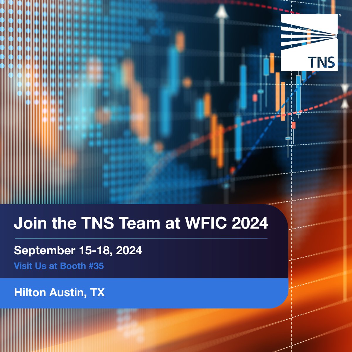 TNS will be attending FISD's World Financial Information Conference #WFIC, September 15-18 at the Hilton Austin! Visit us at booth #35 or contact solutions@tnsi.com to schedule time to connect with the team. #FinancialMarkets #MarketData <a href="/SIIA/">SIIA</a>