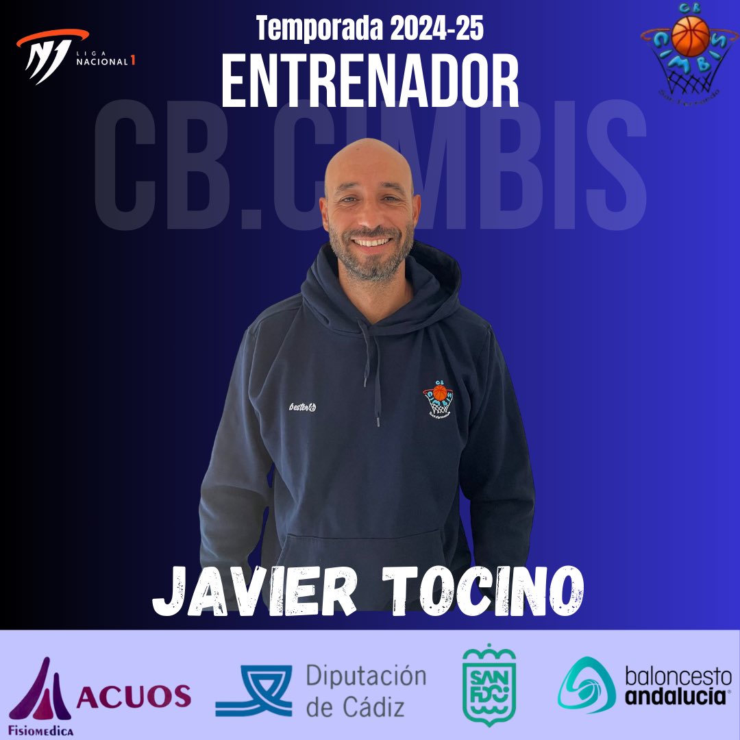 CB CIMBIS (@cbcimbis) on Twitter photo CUERPO TÉCNICO ‼️
Presentamos a Javier Tocino, un entrenador de cantera masculina y femenina dispuesto a ser el director de este Nacional 1.💙🖤
Desde el club te deseamos mucha suerte para la temporada y estamos seguros de que la vivirás con mucha ilusión y ganas.⛹️♂️ CUERPO TÉCNICO ‼️
Presentamos a Javier Tocino, un entrenador de cantera masculina y femenina dispuesto a ser el director de este Nacional 1.💙🖤
Desde el club te deseamos mucha suerte para la temporada y estamos seguros de que la vivirás con mucha ilusión y ganas.⛹️♂️