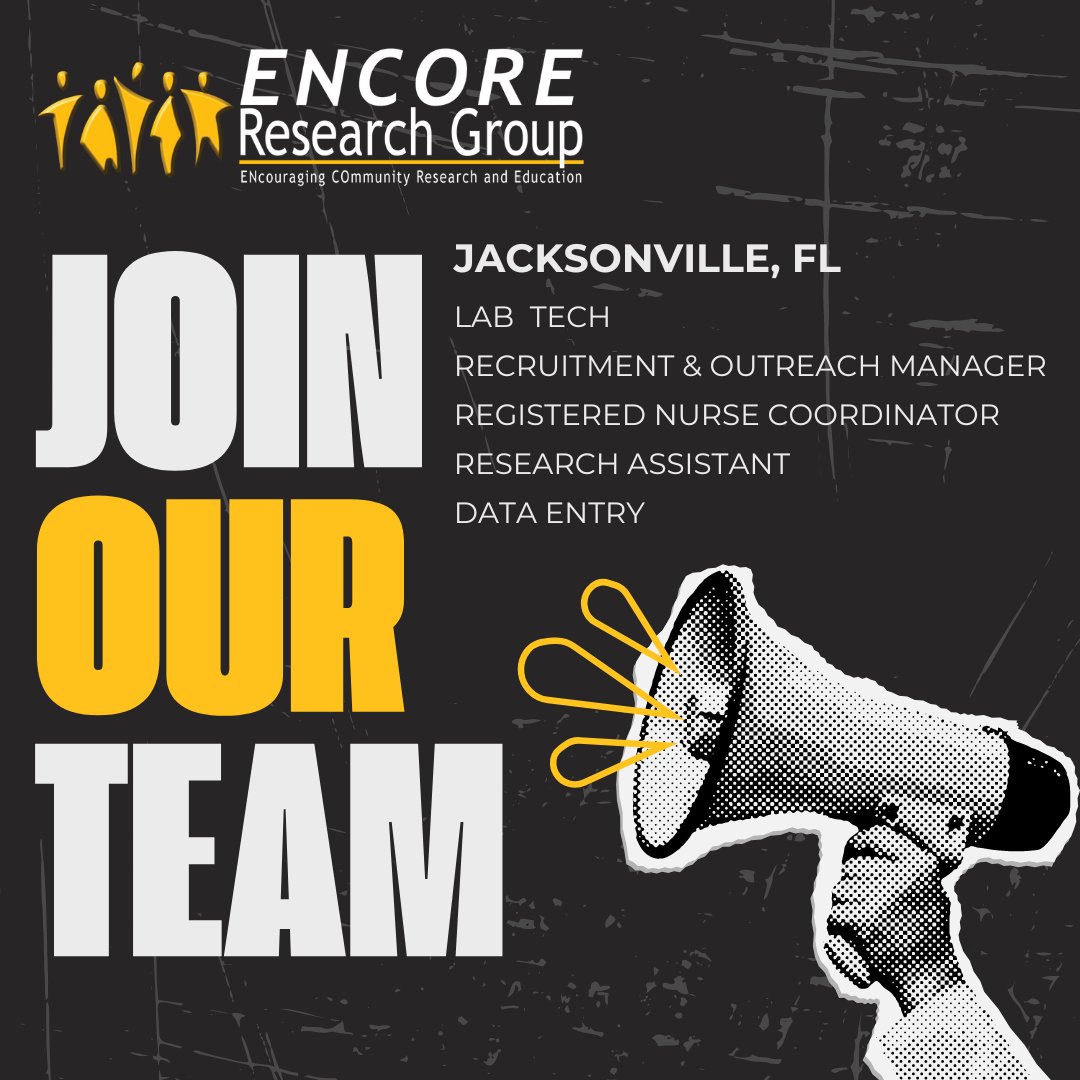 Encore_Research's tweet photo. We're hiring!
https://t.co/ThqbUoYH7Q https://t.co/d5IKacecAX