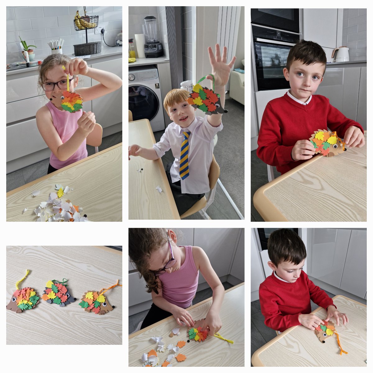 sh21981's tweet photo. 🍂✨ Today, the children got creative making colorful foam hedgehogs! We discussed how hedgehogs will soon hibernate as the weather gets cold and explored autumn colors. What a fun way to learn! 🦔🌈 #CreativeLearning #HedgehogHibernation #AutumnArt https://t.co/eDO2A7vkcs