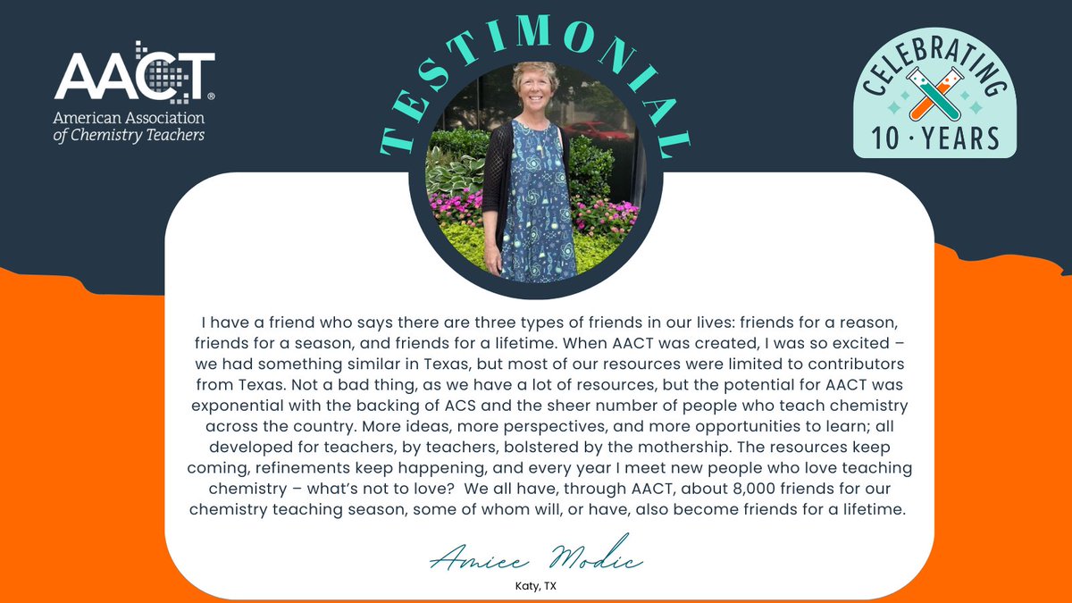 We're celebrating our 10th anniversary this month! Hear from Immediate Past-President Michael Farabaugh and President-Elect Amiee Modic on why they've been members since the beginning. <a href="/mrfarabaugh/">Michael 🧪 Farabaugh</a> <a href="/amodic1/">Amiee Larchar Modic</a>
