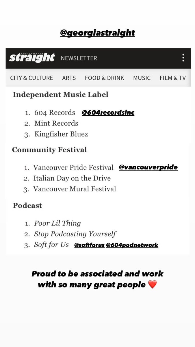 604 Podcast Network (@604podnetwork) on Twitter photo Big shoutout to <a href="/604Records/">604 Records</a> for letting us do what we do and our Soft For Us podcast coming in 🥉
<a href="/georgiastraight/">Georgia Straight</a> Best of Vancouver 2024 Big shoutout to <a href="/604Records/">604 Records</a> for letting us do what we do and our Soft For Us podcast coming in 🥉
<a href="/georgiastraight/">Georgia Straight</a> Best of Vancouver 2024