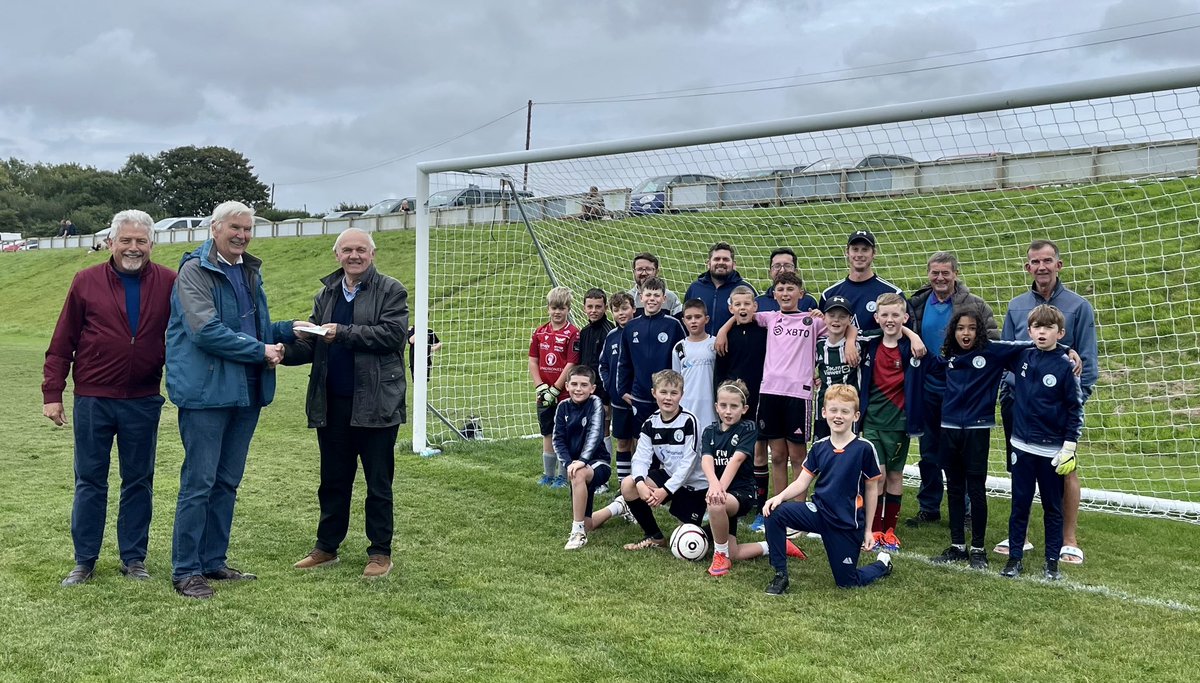 Phil Gale recently presented a cheque for £1000 to John Luke of <a href="/SportsFishguard/">Fishguard Sports AFC</a> on behalf of ourselves &amp; <a href="/WestWalesMason/">West Wales Mason</a> - Phil officiated the very first match held at Tregroes back in 2015 when Fishguard beat Saundersfoot 5-2.