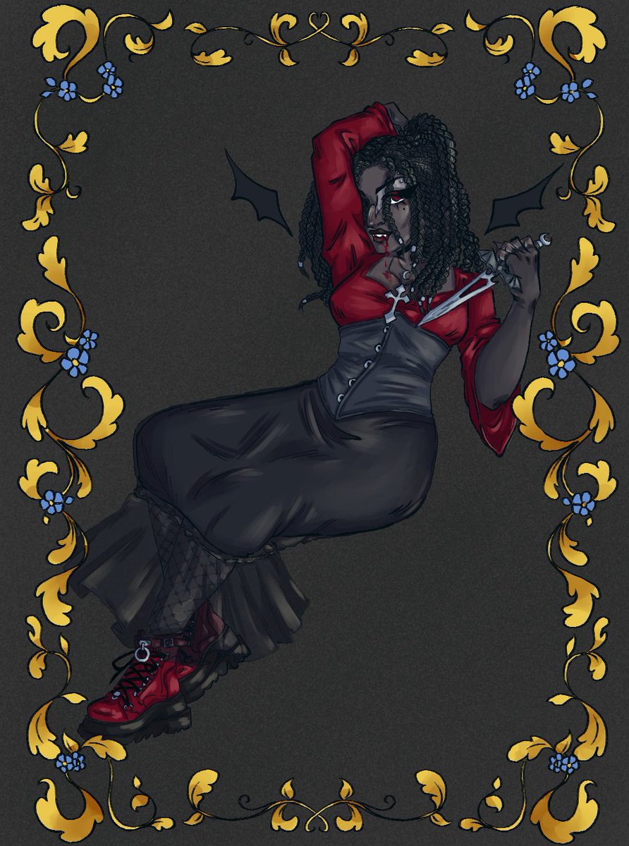 Vampire 🧛🏿‍♀️🦇
#swordtember2024