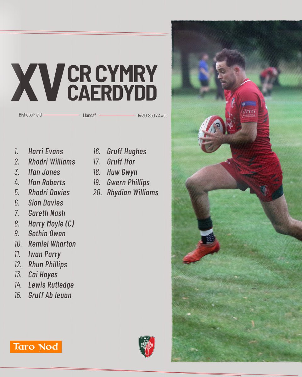 Co ni off 🔥 

Gem gynta’r tymor, lawr y lôn yn Bishops Field. 

Pob lwc bois! 

#ANRHYDEDD