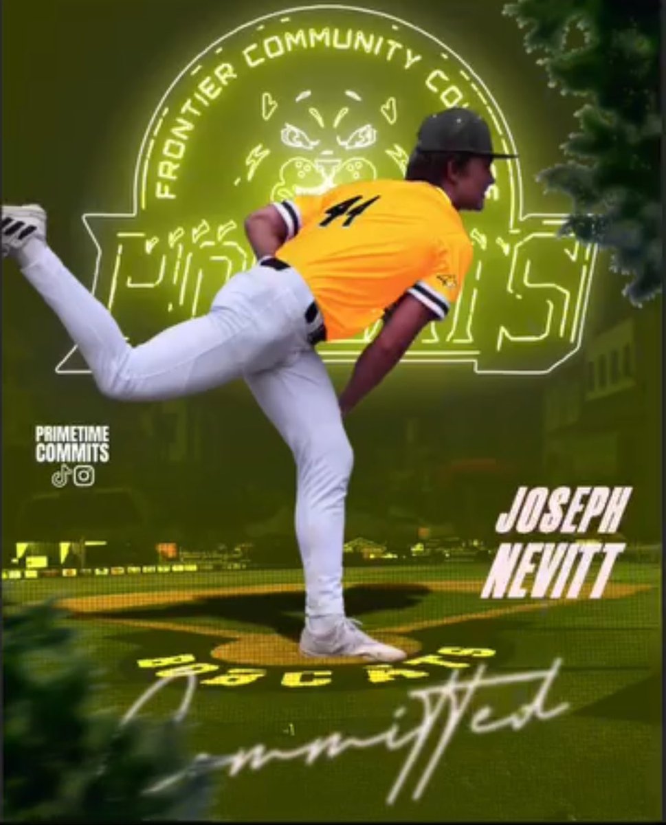 I am extremely excited to announce my commitment to play division 1 njcaa baseball at Frontier CC. First I would like to thank God because without Him none of this would be possible. Next I would like to thank parents, coaches, and friends for all of the time and support they