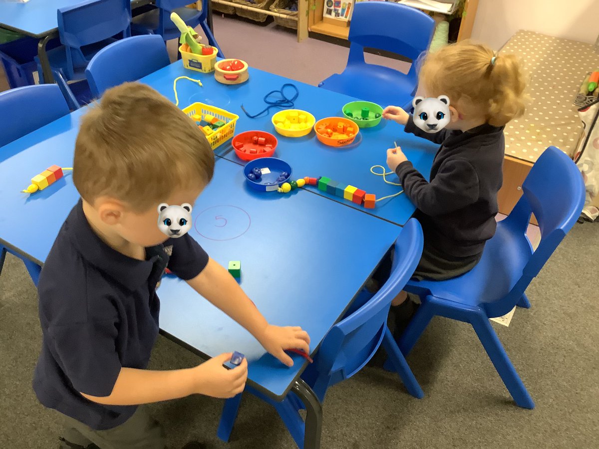 ClassPolarBears's tweet image. Another wonderful day in the Polar Bear classroom today. We’ve been building, threading, painting, gardening, caring for ‘babies’, reading ‘The Colour Monster’ and even got ourselves changed and joined in with our PE lesson! Mrs C is very proud of us 👏🏻