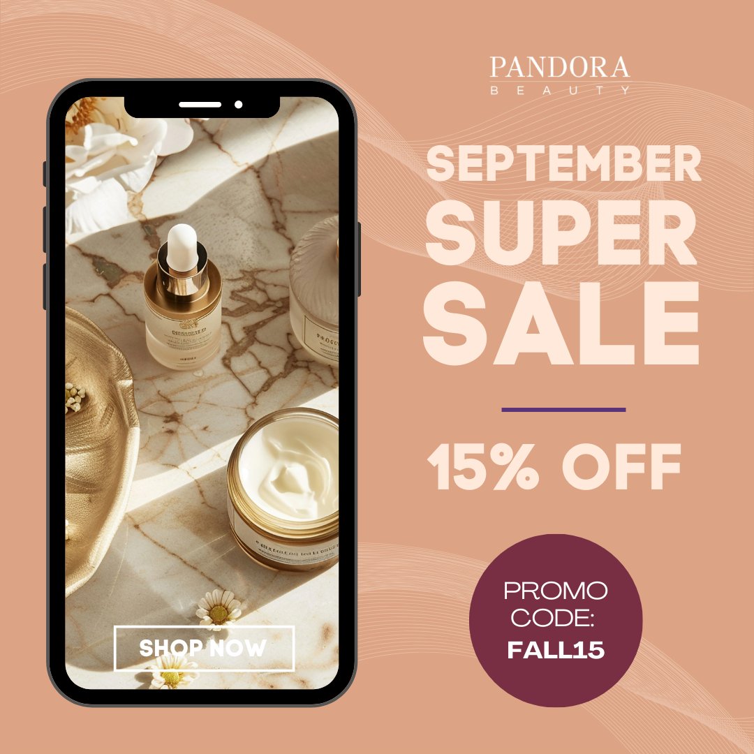 MyPandoraBeauty's tweet photo. With the arrival of September, the magic of autumn is in the air! 🍁 Take 15% off your favorite beauty products all month during our September Super Sale. Use promo code FALL15 at https://t.co/HNK2P5QVWS!
#FallSale #HairCare #Skincare #DiscountBeauty #PandoraBeauty https://t.co/xMoKbrjmS1