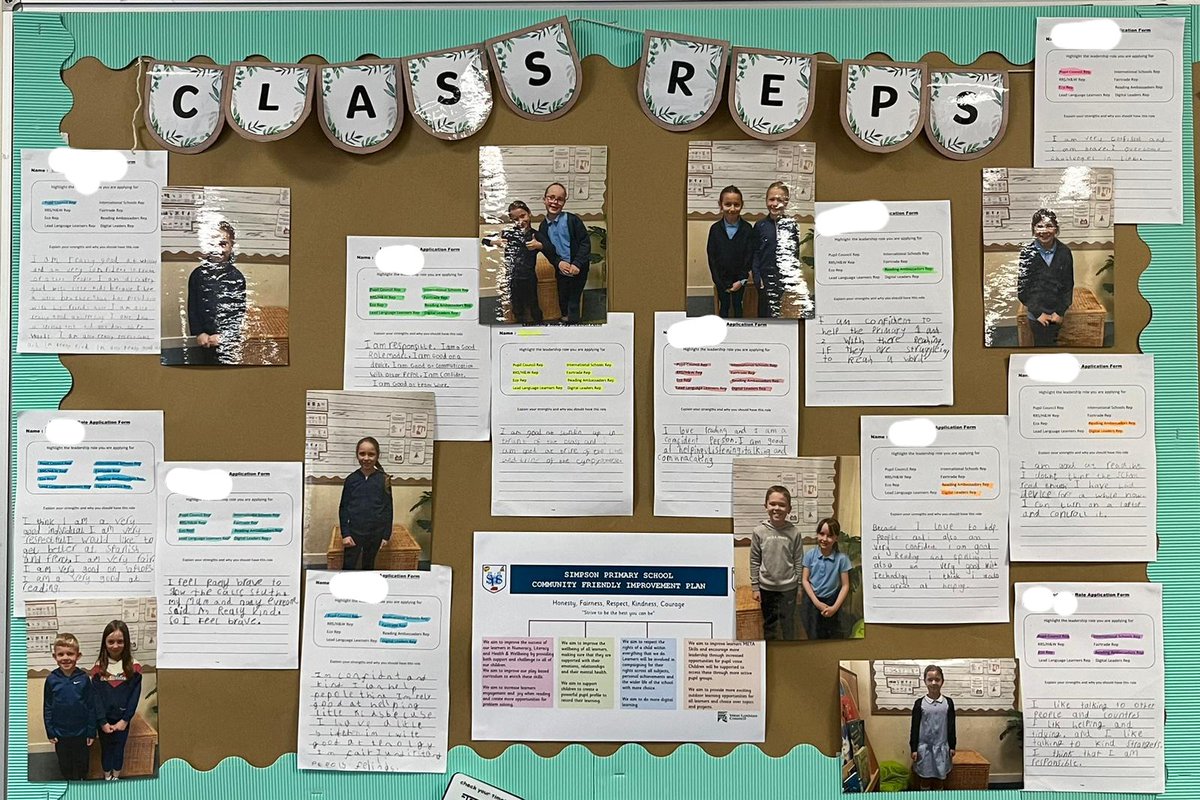 Every class now has representatives for different leadership areas. This P4 class decided to complete application forms for each role and see who had the skills which best met the requirements of the role. We are excited to work with you all this year. <a href="/Ms_ClarkeSPS/">Mrs Powell</a>