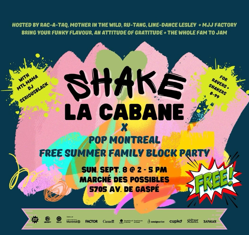 Joignez-vous à nous au  Marché des Possibles sur de Gaspé de <a href="/popmontreal/">POP Montréal</a> et @shake_lacabane  DIMANCHE 8 SEPTEMBRE!

Boissons, DJ et musique pour toute la famille à MDP ce week-end. Shake la Cabane va faire ROCK THE BLOCK!

Thank you to <a href="/ubisoftmtl/">Ubisoft Montréal</a> for their support of MDP