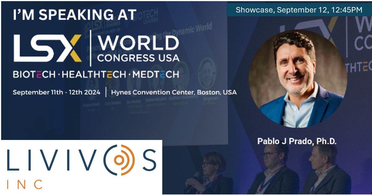 PabloJPrado's tweet photo. Excited to announce that I'll be speaking at the LSX World Congress USA in Boston on September 12th at 12:45 PM on the Healthtech &amp; Medtech Stage as I share insights into cutting-edge technologies transforming liver health testing and monitoring.
#LSX #LSXWorldCongress https://t.co/4ShISX3B3K