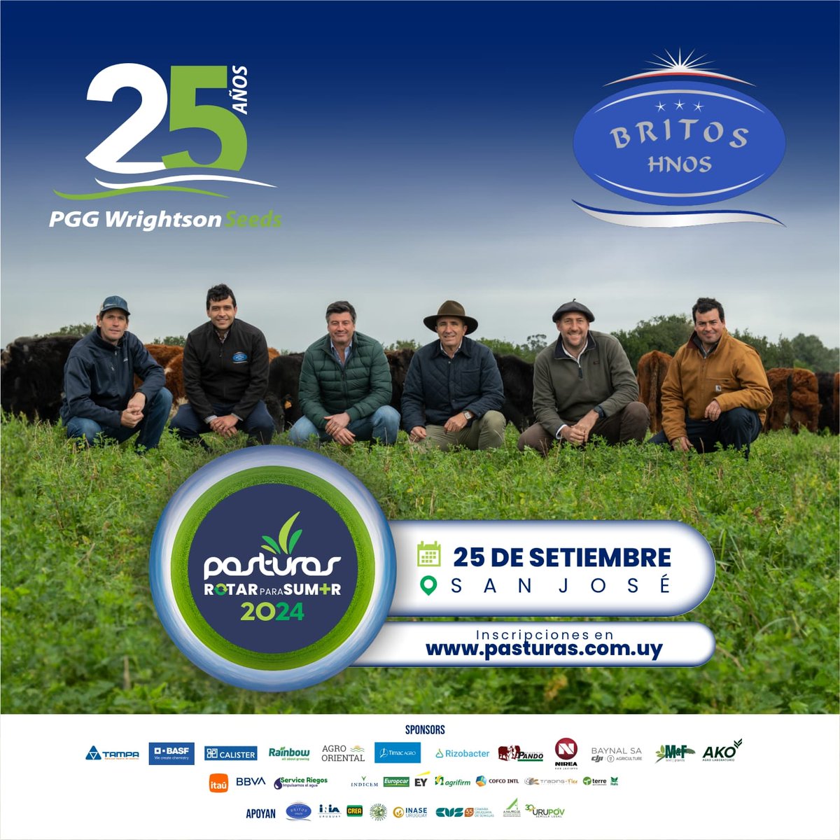 Excelente jornada de pre Pasturas 2024 vivimos hoy en el establecimiento Marema, de Britos Hermanos! 
#Pasturas2024 
25/9 en San José 
Info e inscripciones 👉 pasturas.com.uy