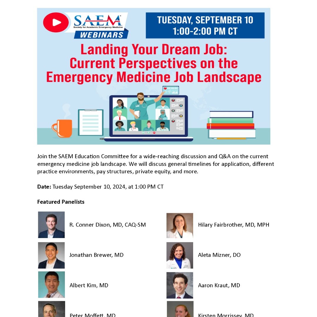 Are you an EM resident looking for your first job? Let us help you! 

Register at: ow.ly/wvpw50TfHsu