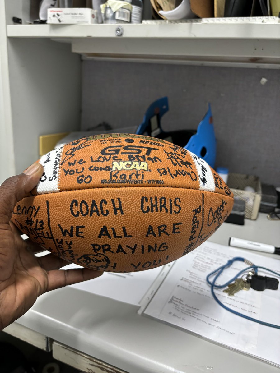 From Woody High to my mom! She loved the Wolverines! This is going with you!!

She did teach me how to throw a football btw! Smile!