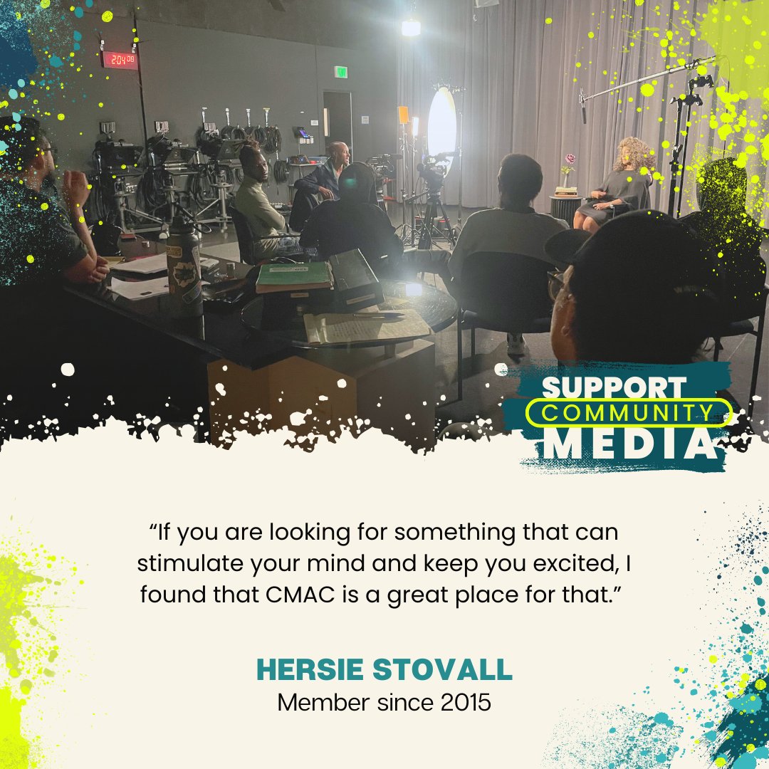 CMACTV's tweet image. ✨ Hersie’s experience at CMAC is a testament to the creativity and connection we cultivate. Help us continue to inspire and empower our community! Donate today and support community media. 🫶

🚀💫 givebutter.com/supportcmac
#SupportCommunityMedia #CommunityMedia #ShareYourStories