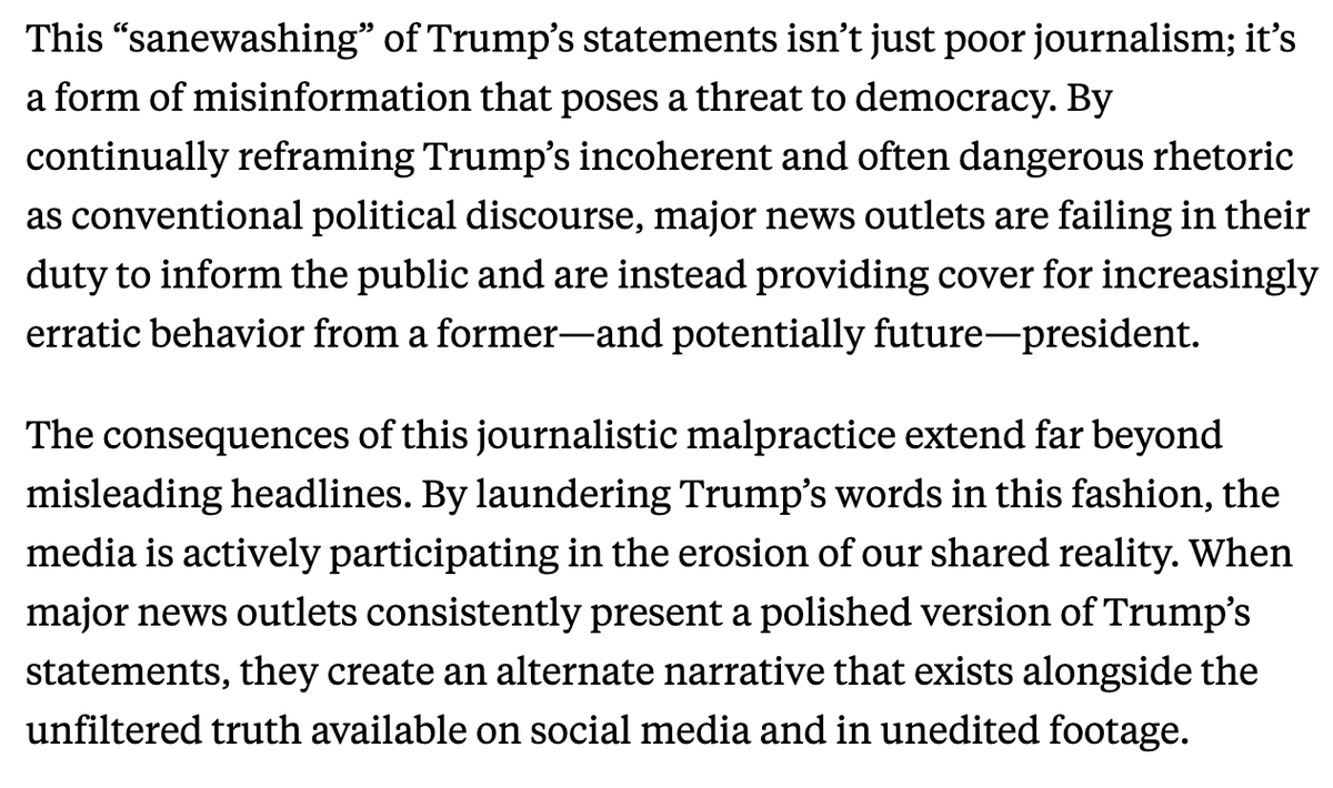 mlcalderone's tweet photo. Great points from @ParkerMolloy on the media's “sanewashing” of Trump’s statements

https://t.co/FX7yiNqKca https://t.co/B64lCrkVgm
