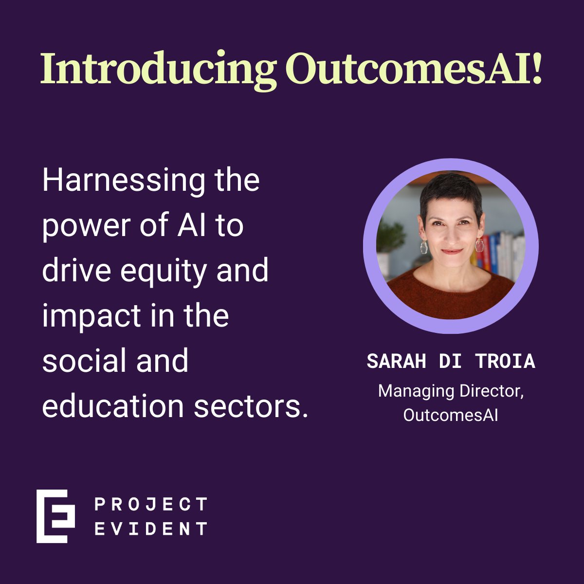 🚀 Exciting News! We’re thrilled to announce the launch of OutcomesAI, Project Evident’s new practice dedicated to helping organizations harness the power of AI to drive equity, enhance outcomes, and support practitioner-led decision making. Learn more: projectevident.org/news/project-e…