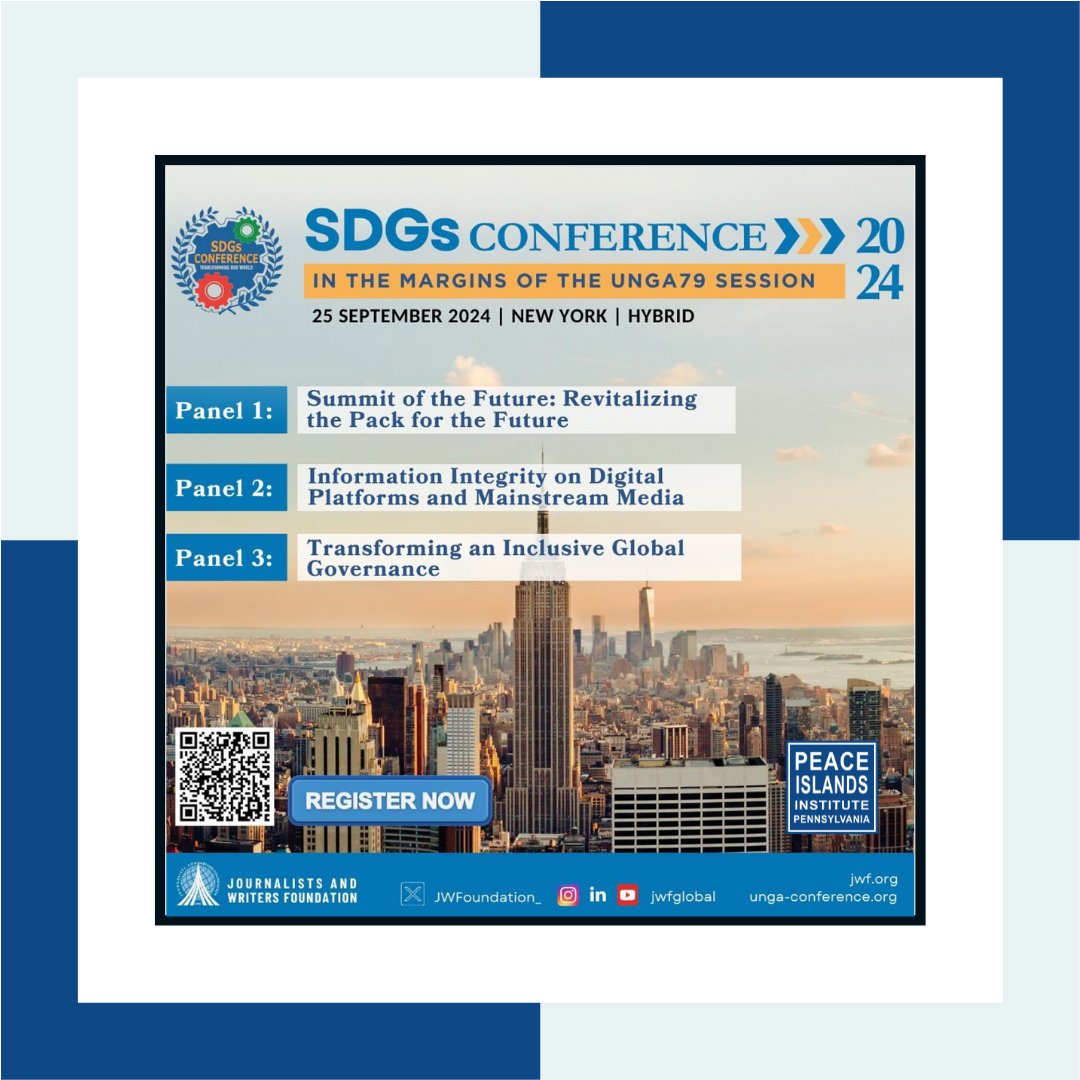 PeaceIslandsPA's tweet photo. Partnering for Progress: Peace Islands Institute PA to Join the 2024 SDGs Conference on September 24-25. To Register, visit https://t.co/OpXwkevPMe.
#partnership #PIIPA #Peaceislands #sustainable #development #goals https://t.co/zFsMYIb2Ah