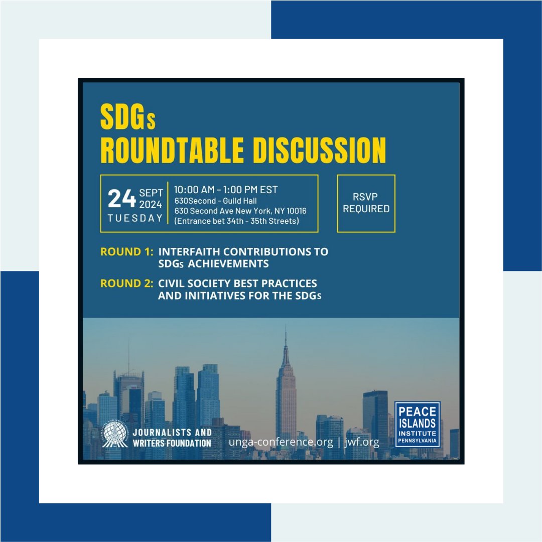 PeaceIslandsPA's tweet photo. Partnering for Progress: Peace Islands Institute PA to Join the 2024 SDGs Conference on September 24-25. To Register, visit https://t.co/OpXwkevPMe.
#partnership #PIIPA #Peaceislands #sustainable #development #goals https://t.co/zFsMYIb2Ah