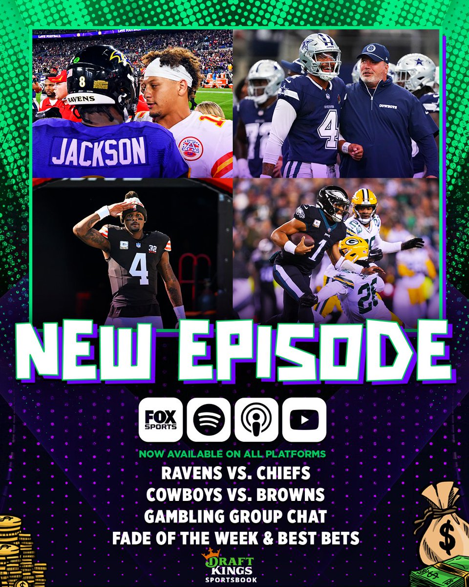 Bear Bets Podcast (@bearbetspod) on Twitter photo LET'S GET READY FOR WEEK 1 OF THE NFL SEASON PRESENTED BY <a href="/DKSportsbook/">DraftKings Sportsbook</a> 🤩🏈
💰 Ravens vs. Chiefs
💰 Cowboys vs. Browns
💰 Gambling Group Chat with <a href="/NotTheeWillHill/">Will Hill</a> and <a href="/vegasmurray/">John Murray</a>
💰 <a href="/chrisfallica/">Chris Fallica</a> and <a href="/geoffschwartz/">Geoff Schwartz</a>'s Fade of the Week & Best Bets
🎙️: bit.ly/4cXmTN3 LET'S GET READY FOR WEEK 1 OF THE NFL SEASON PRESENTED BY <a href="/DKSportsbook/">DraftKings Sportsbook</a> 🤩🏈
💰 Ravens vs. Chiefs
💰 Cowboys vs. Browns
💰 Gambling Group Chat with <a href="/NotTheeWillHill/">Will Hill</a> and <a href="/vegasmurray/">John Murray</a>
💰 <a href="/chrisfallica/">Chris Fallica</a> and <a href="/geoffschwartz/">Geoff Schwartz</a>'s Fade of the Week & Best Bets
🎙️: bit.ly/4cXmTN3
