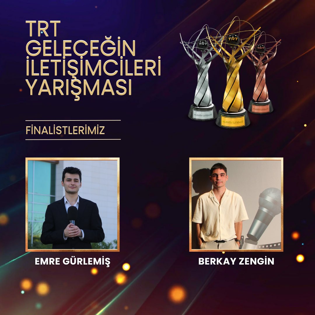 Akil Haber Ajansı’ndan Emre Gürlemiş ve Berkay Zengin, TRT Geleceğin İletişimcileri Yarışması’nda “Video Haber” kategorisinde “Geçmişin Muhabiri Bugünün Sanatçısı” eseri ile finale kaldı. 

Öğrencilerimizi tebrik ediyoruz 🎉