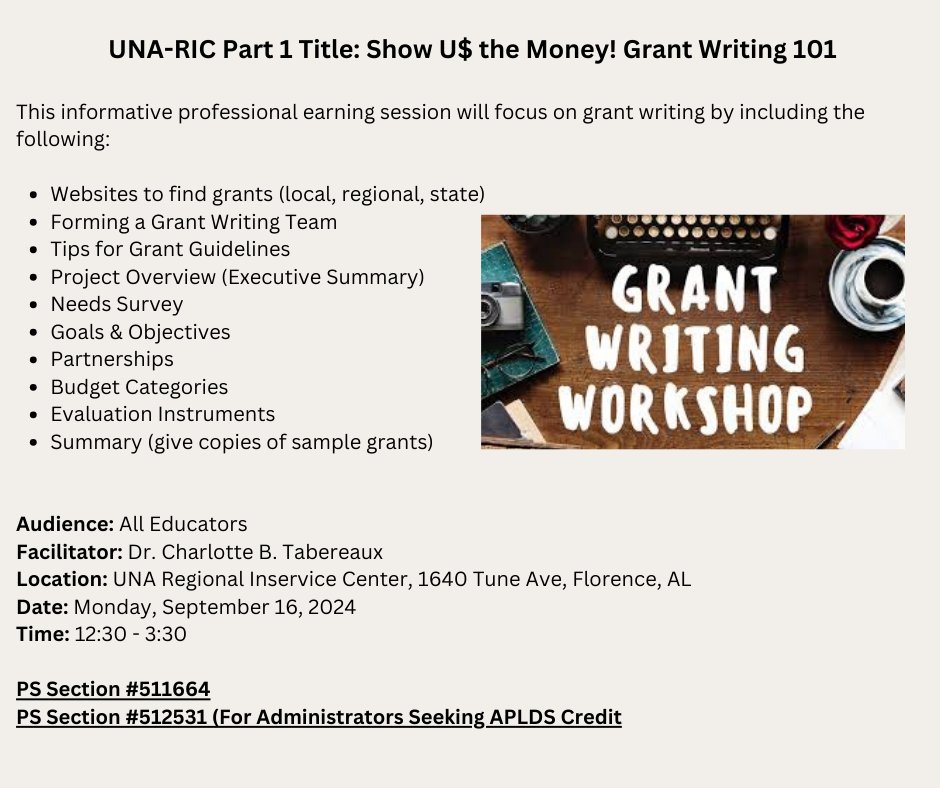 Are you interested in writing and receiving grants?  Here's your chance to learn how.