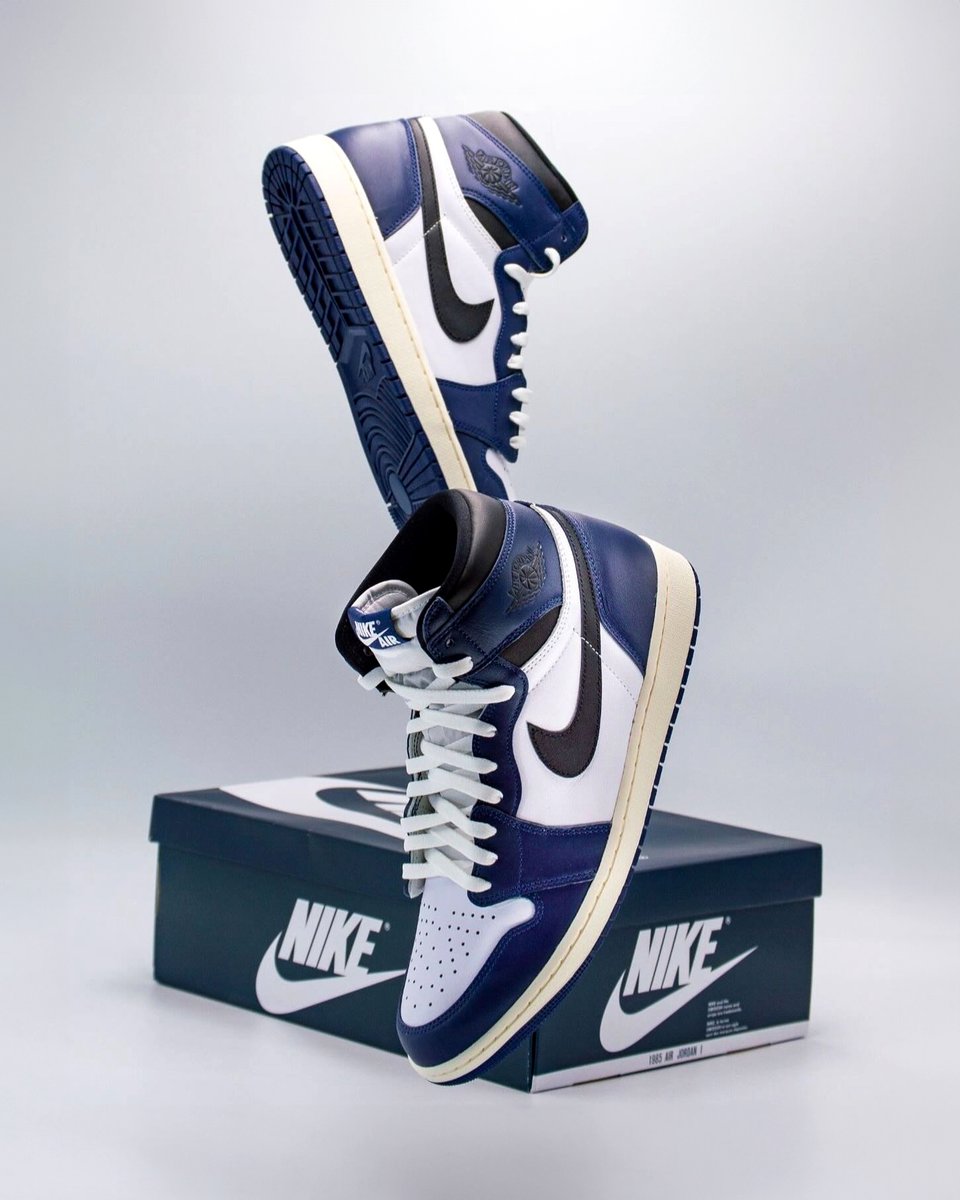 midnight navy white laces